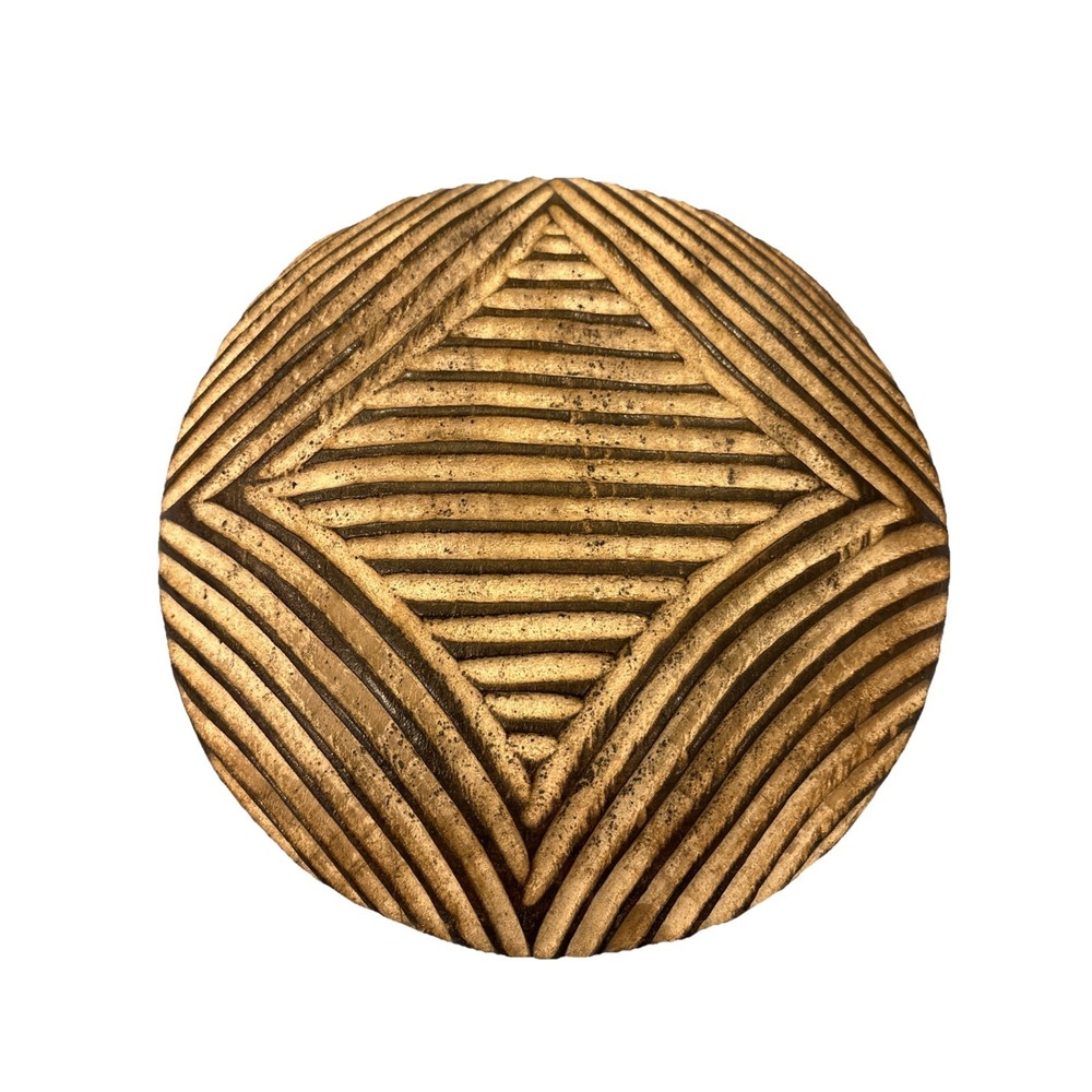 African Inspired Wooden Shield Home Decor NWT 12"